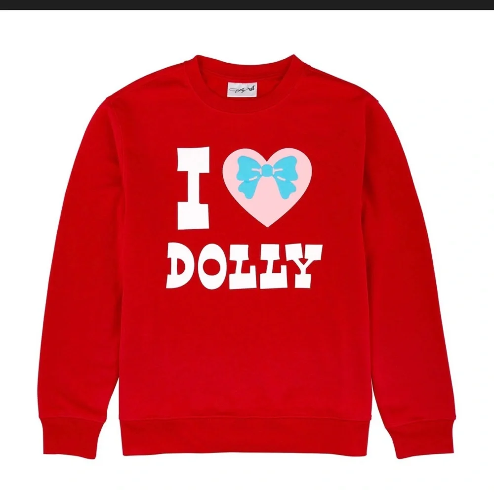 I Love Dolly Pajama Set Women’s M Red Dolly Parton Lounge Sleepwear 2 Pc NWT‎